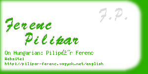 ferenc pilipar business card